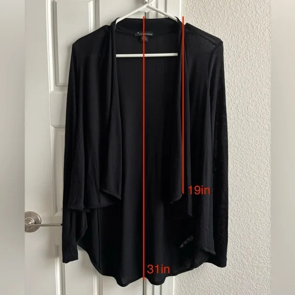 Forever 21 black lightweight asymmetric cardigan (size S) - Picture 6 of 7